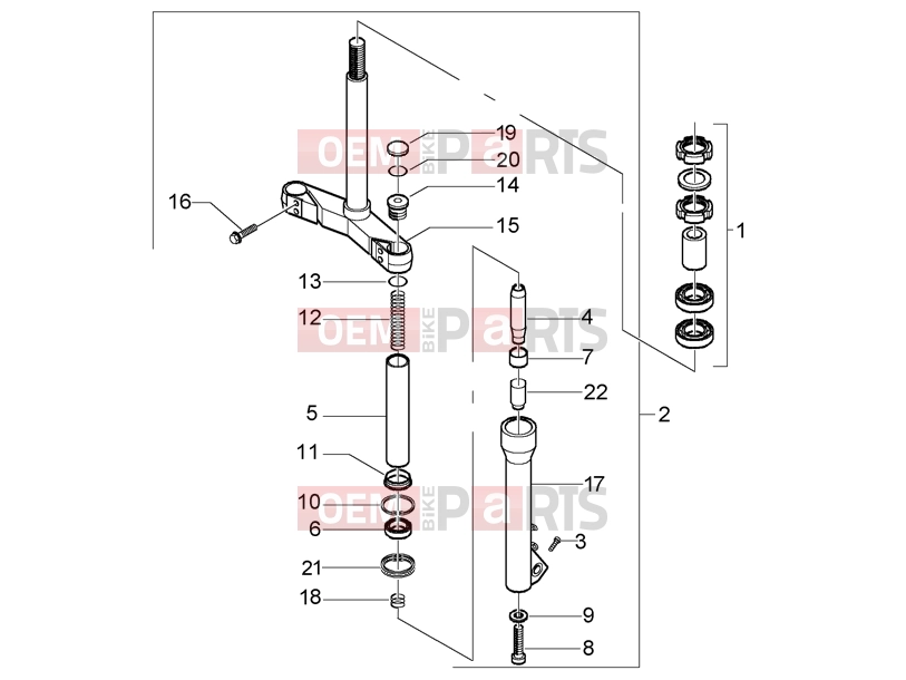 PIAGGIO Suspensions-Wheels » Fork