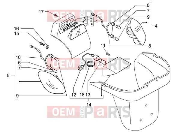 PIAGGIO Electrical system » Rear lights