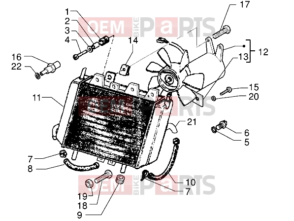 Engine » Radiator - Piaggio X9 250