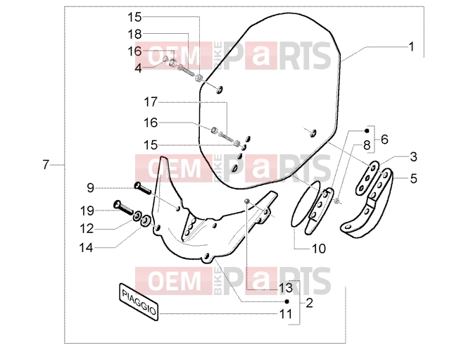 PIAGGIO Chassis » Windscreen