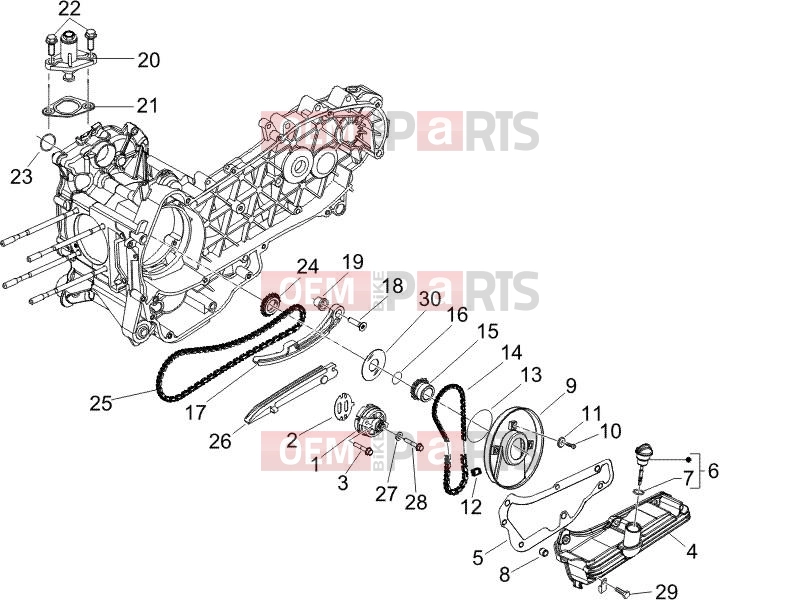 PIAGGIO X9 250 Evolution Engine » Oil pump