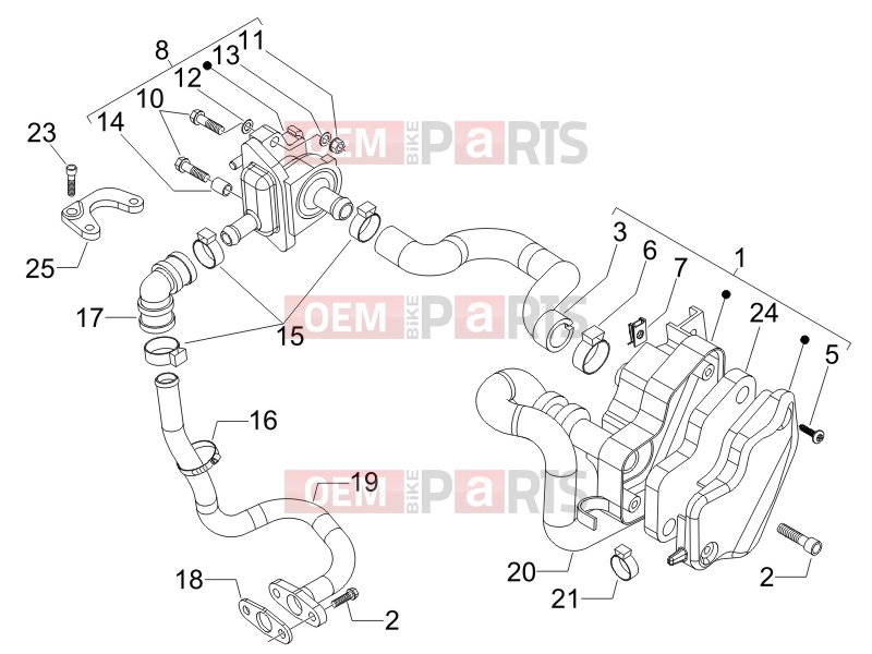 PIAGGIO X9 250 Evolution Engine » Secondary air box