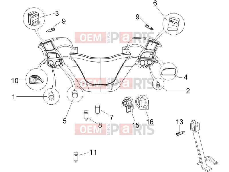 PIAGGIO X9 250 Evolution Electrical system » Selectors - Switches - Buttons