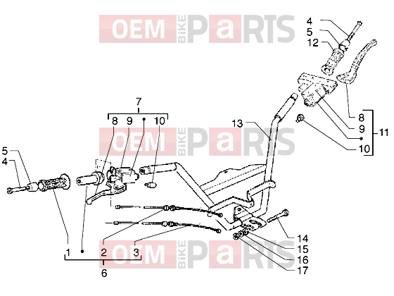 PIAGGIO Handlebars » Handlebars-Master cylinders