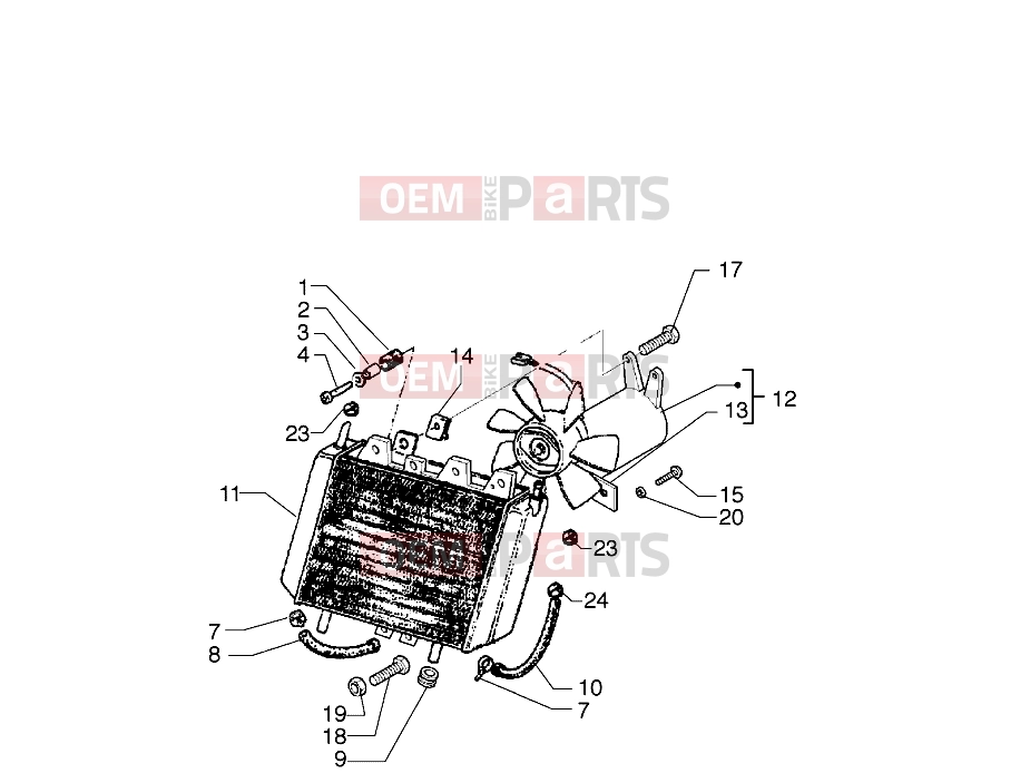 Engine » Radiator - Piaggio X9 500