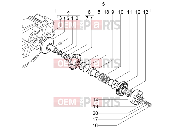 PIAGGIO Engine » Driven pulley