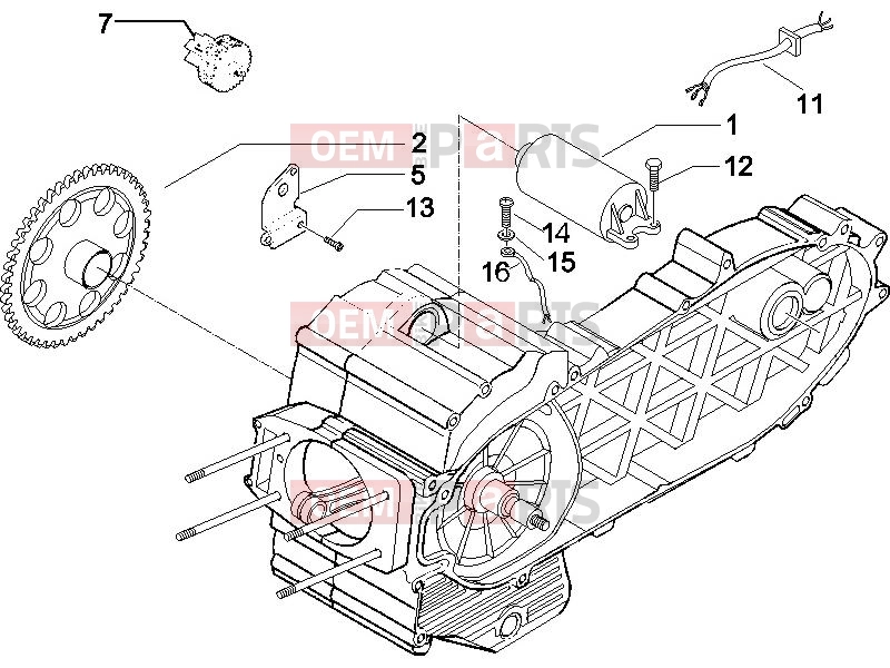 PIAGGIO X9 500 Evolution ABS Engine » Stater - Electric starter