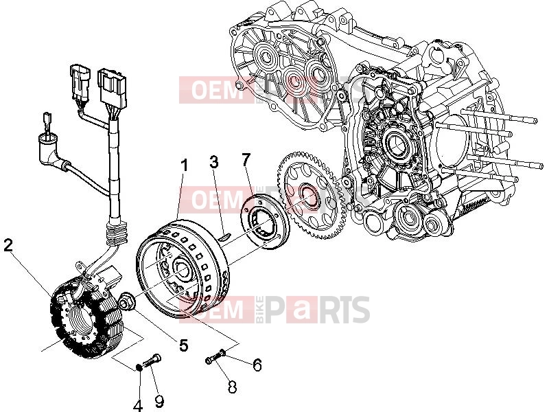 PIAGGIO X9 500 Evolution ABS Engine » Flywheel magneto