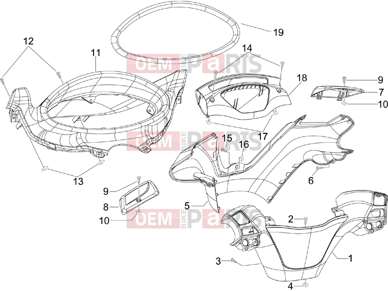 PIAGGIO X9 500 Evolution ABS Handlebars/Steering » Handlebars coverages