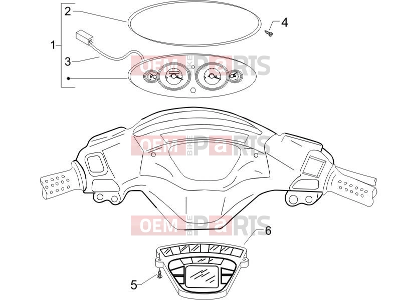 PIAGGIO X9 500 Evolution ABS Handlebars/Steering » Meter combination - Cruscotto