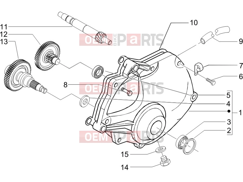 PIAGGIO X9 500 Evolution ABS Engine » Reduction unit