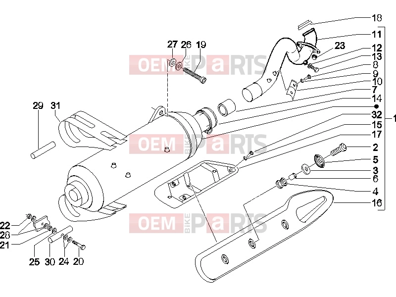 PIAGGIO X9 500 Evolution ABS Engine » Silencer