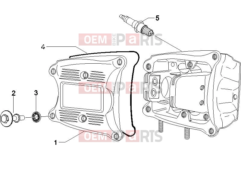 PIAGGIO X9 500 Evolution (USA) Engine » Cylinder head cover