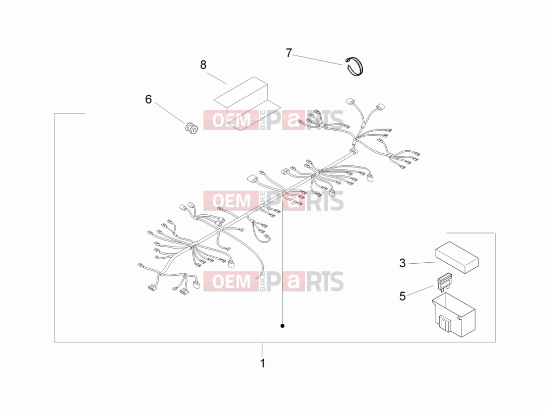 PIAGGIO Zip 100 4T Electrical system » Main cable harness
