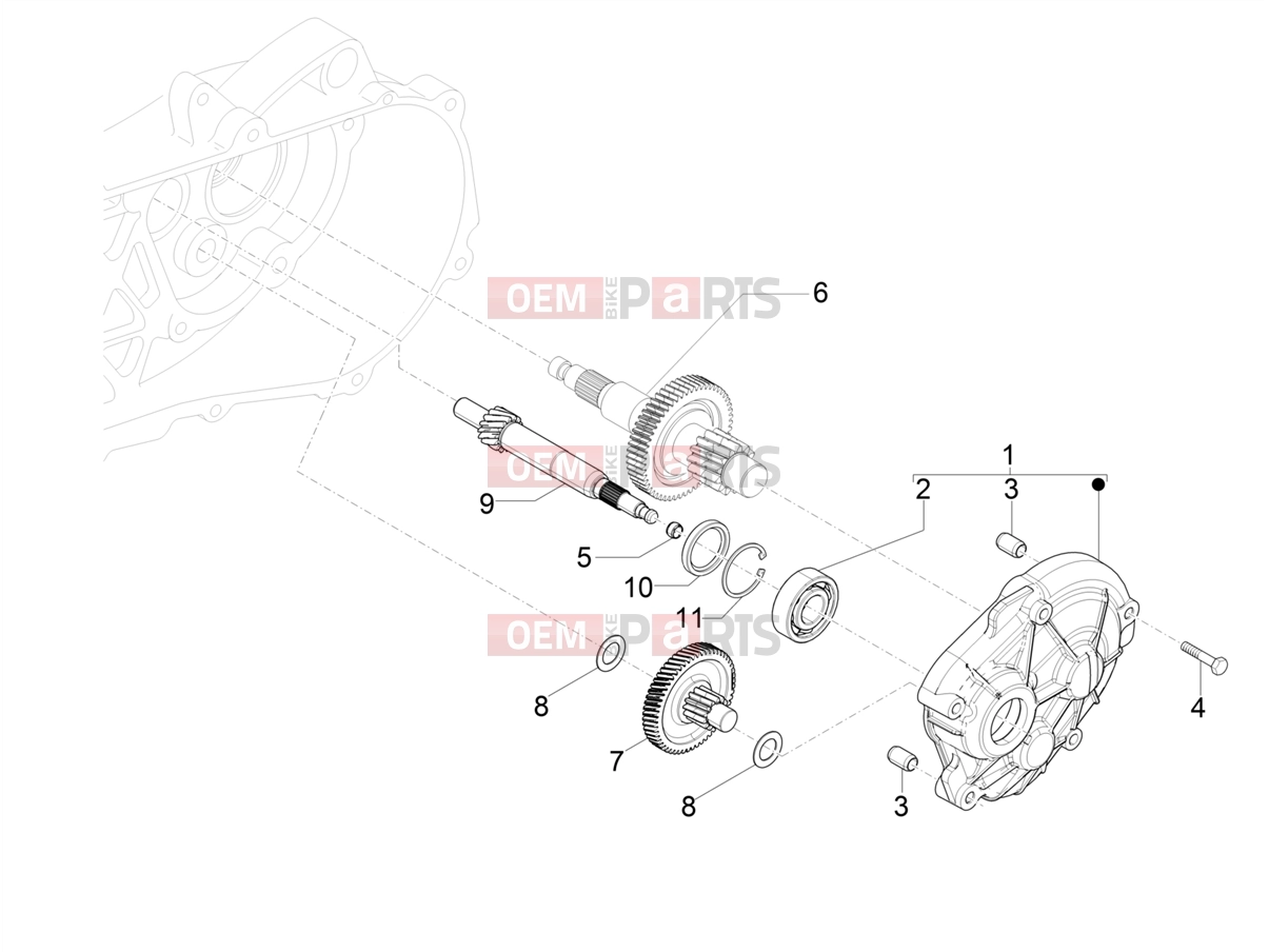 PIAGGIO Zip 100 4T Engine » Reduction unit