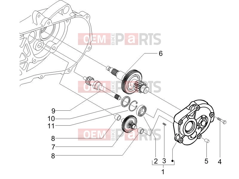 Engine » Reduction unit - Piaggio Zip 50 2T 2015