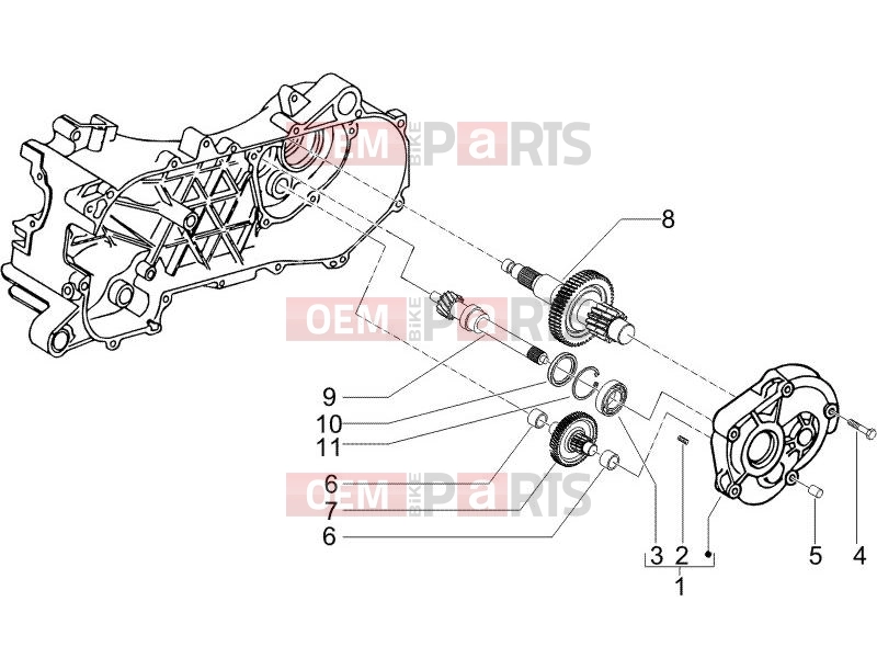 PIAGGIO Zip 50 SP Engine » Reduction unit