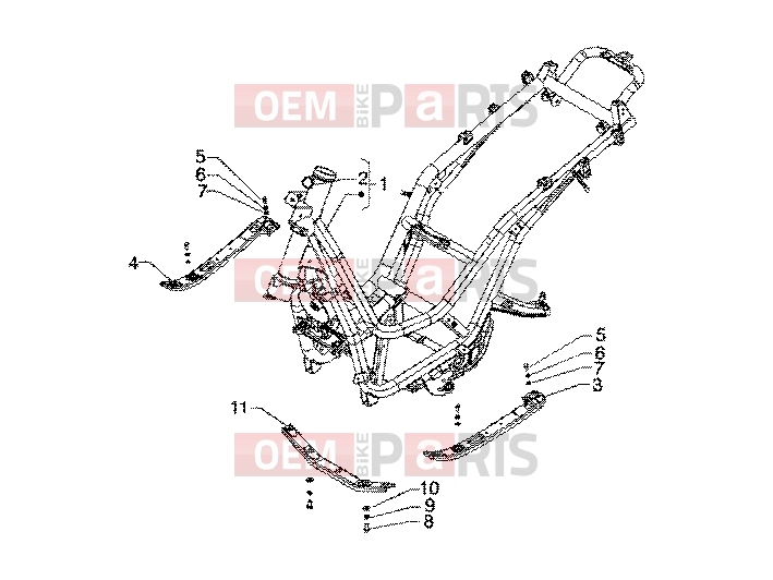 Chassis » Frame - Piaggio BV 200 (U.S.A.)