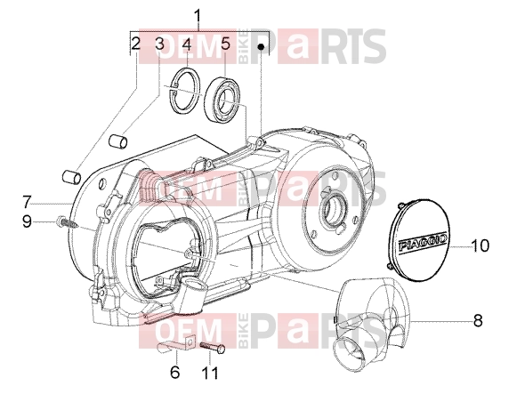 Engine » Crankcase cooling - Piaggio Fly 150 4T