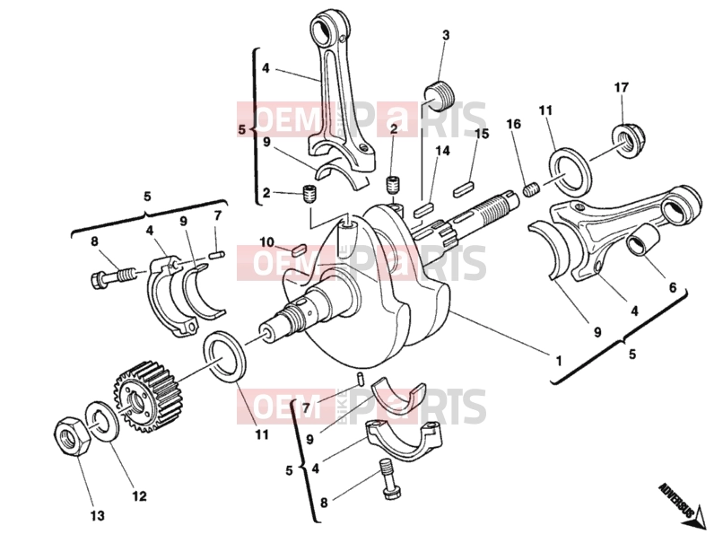 DUCATI 2008 Monster 400 CRANKSHAFT » ENGINE CASE