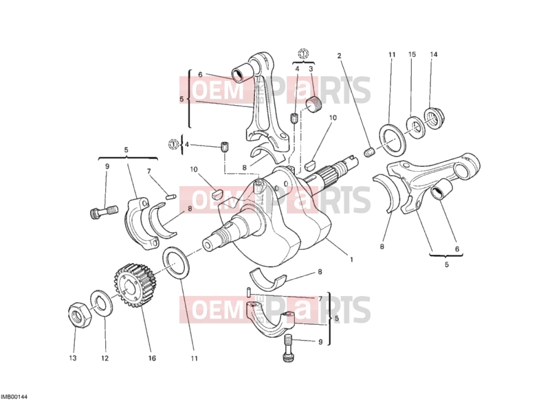 DUCATI 2008 Monster 696 CRANKSHAFT » ENGINE CASE
