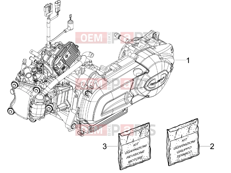 Engine » Engine, assembly - Aprilia SR MAX 125 2016