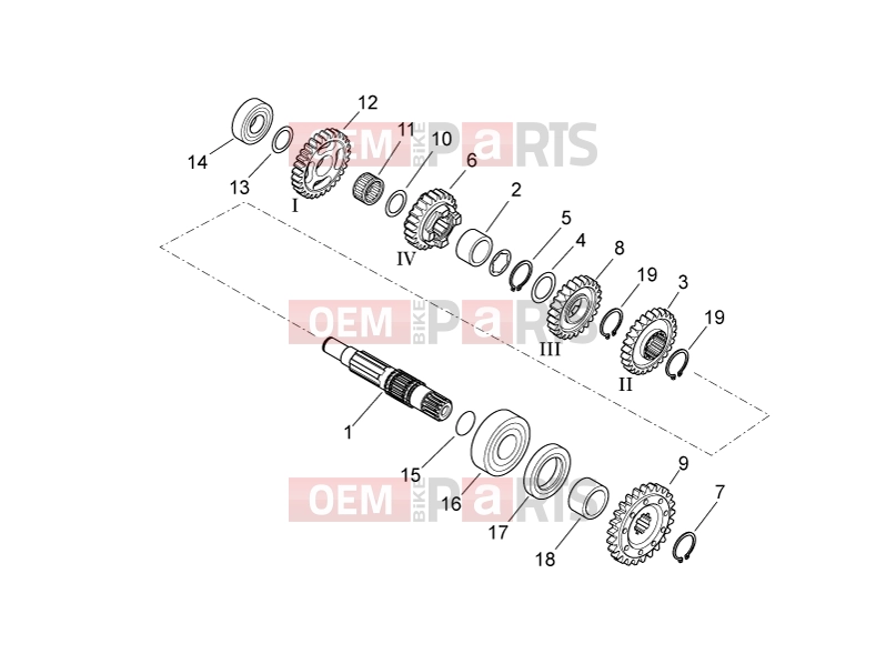 APRILIA MXV 450 Cross ENGINE » Driven shaft