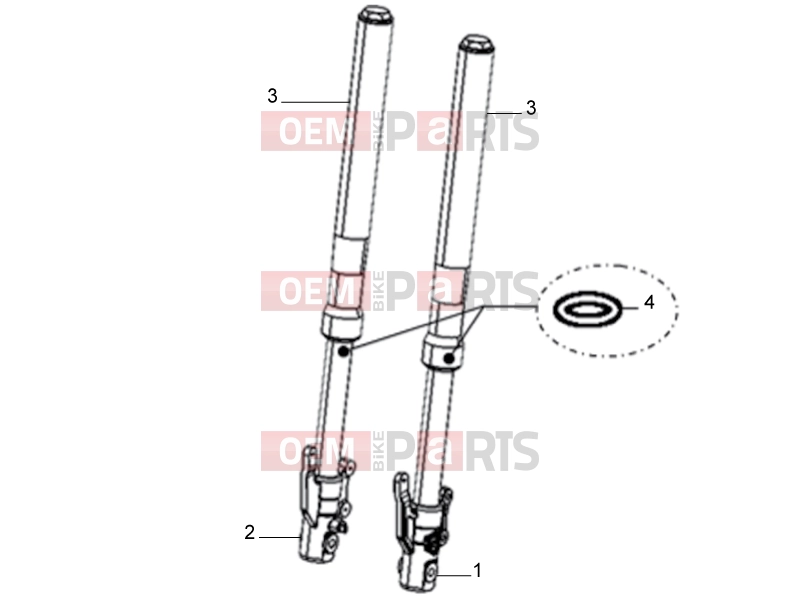 derbi ETX 150 Frame » Front fork