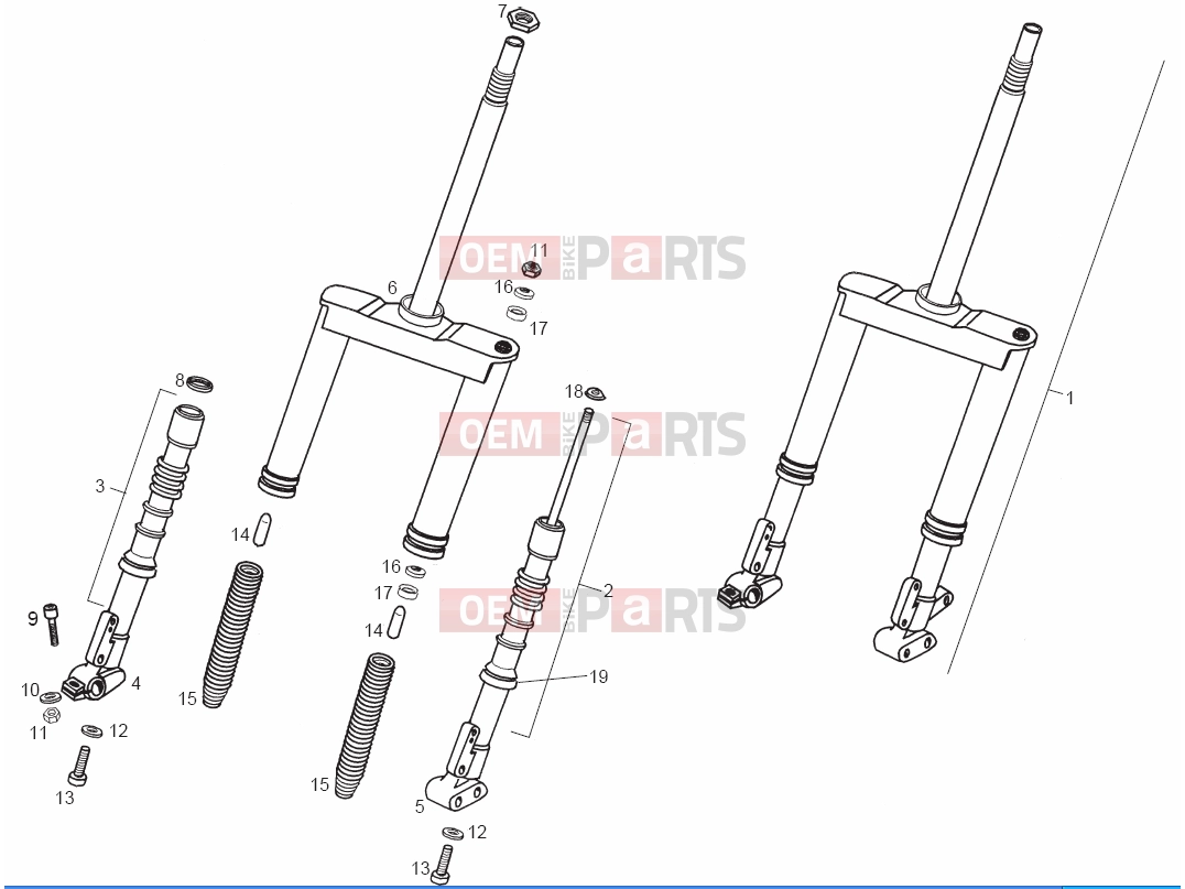Tables » Front fork - Derbi GP 50 2003