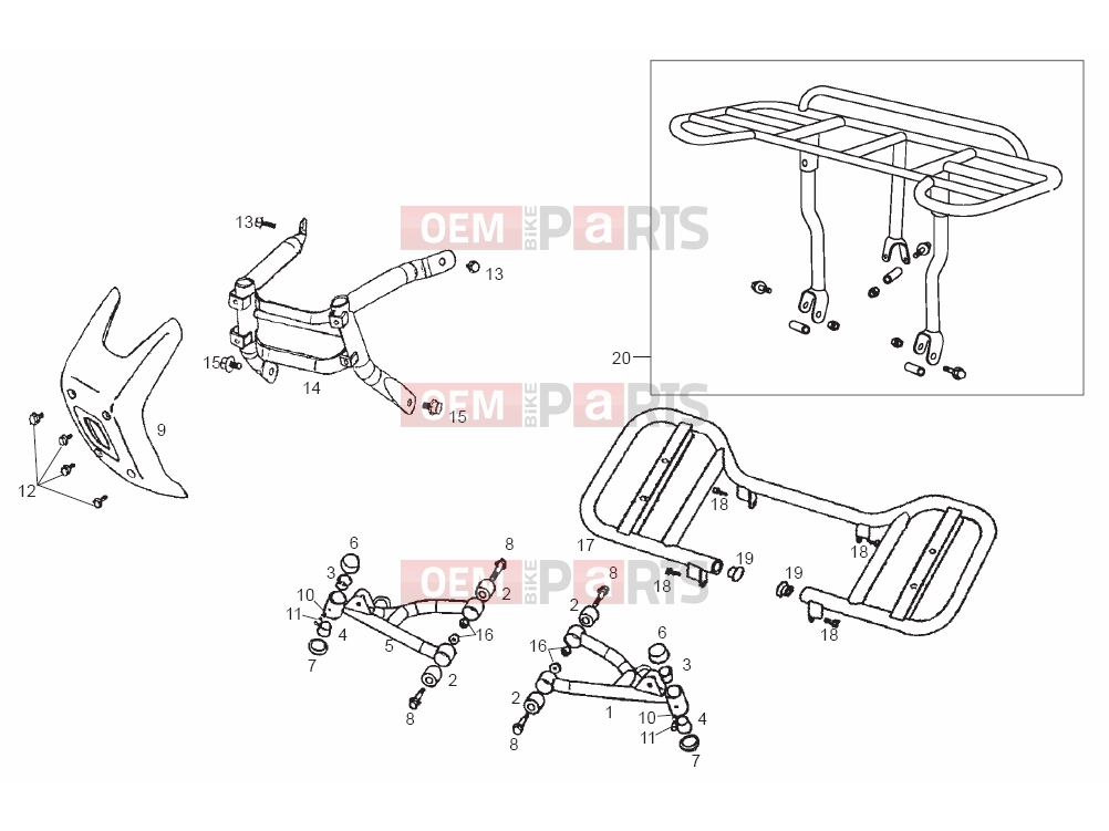 derbi QUAD DFW 50 Tables » Frame