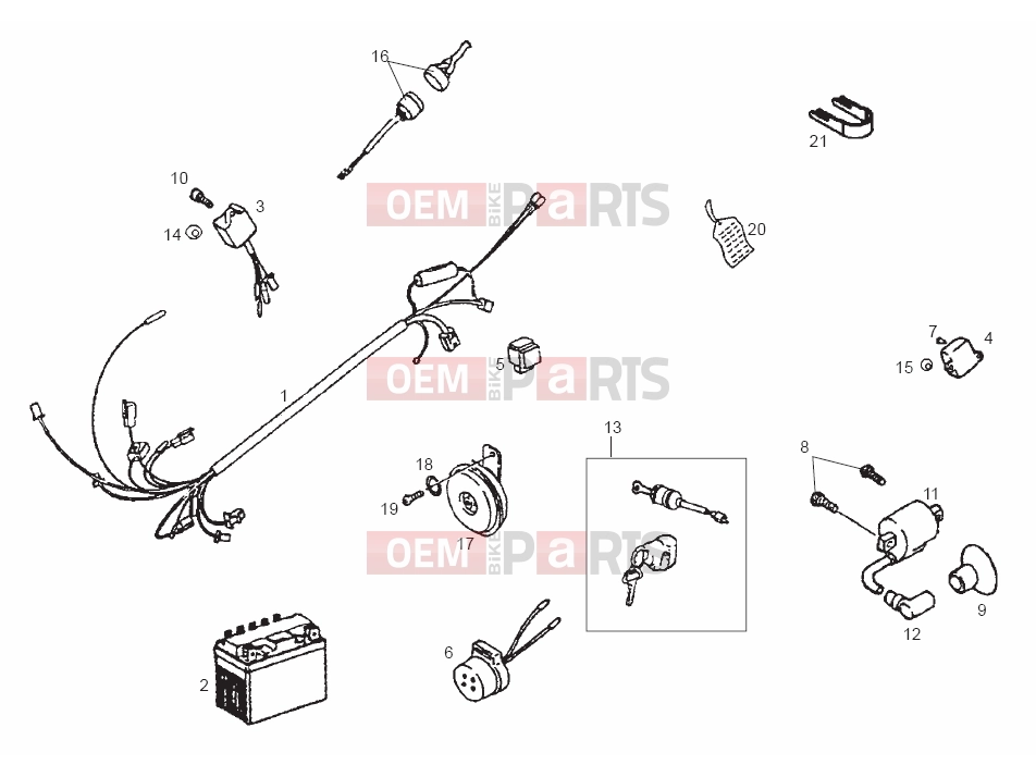 derbi QUAD DFW 50 Tables » Electrical system