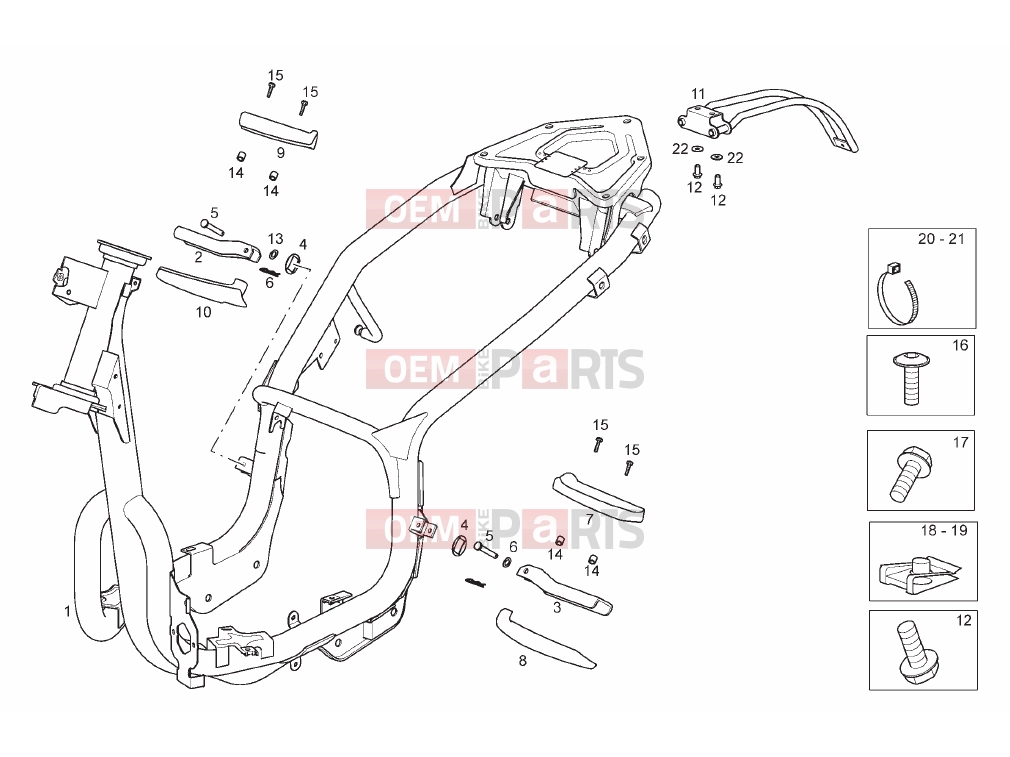 derbi Rambla 300 Tables » Frame