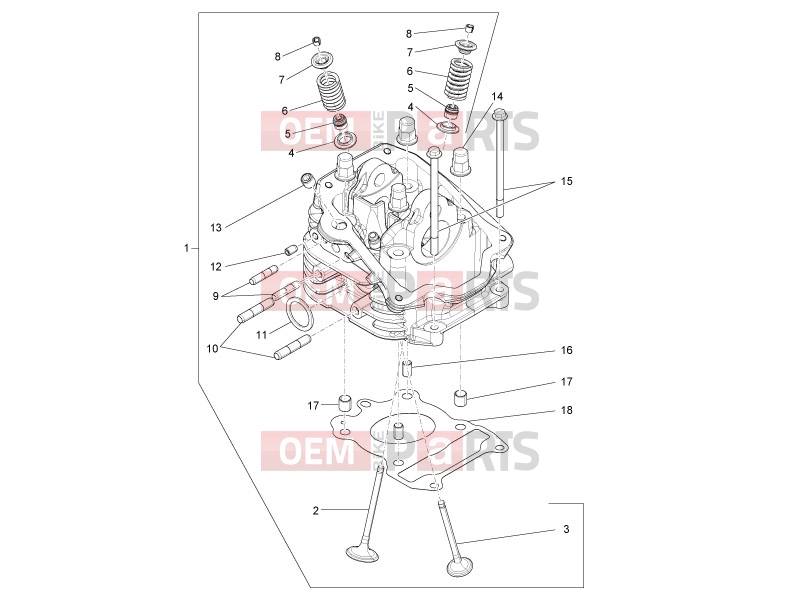 Engine » Head unit - Valve - Derbi Sonar 150 2009
