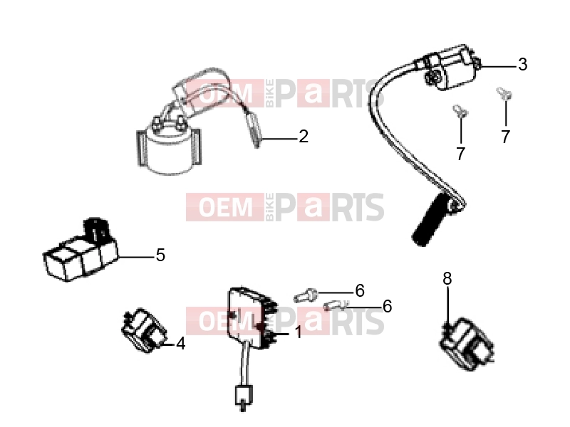 derbi STX 150 Frame » Electrical systems