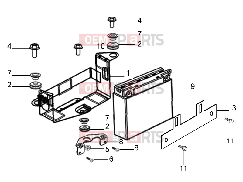 Frame » battery - Derbi STX 150 2017