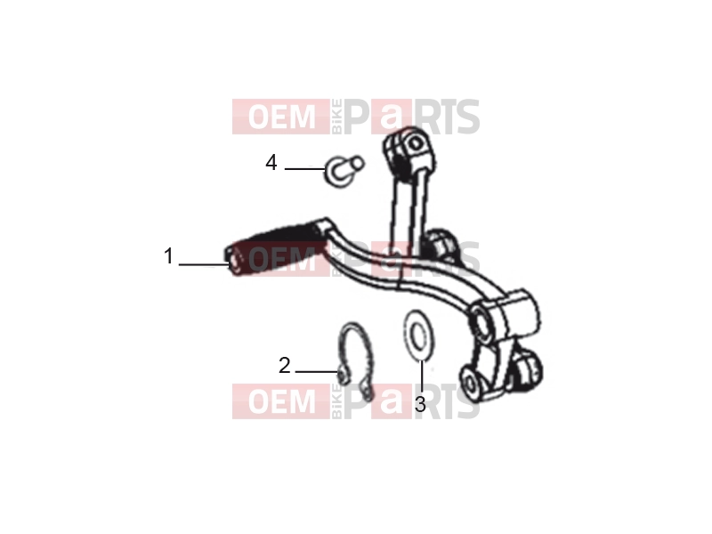 Frame » Shift pedal - Derbi STX 150 2018
