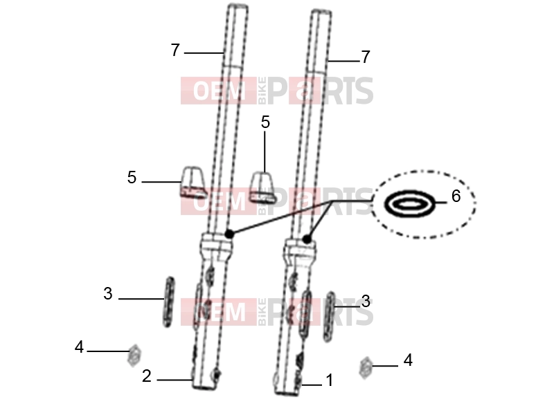 derbi STX 150 Frame » Front fork