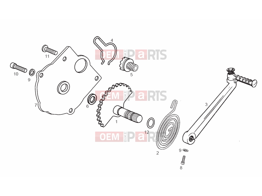 derbi Variant Courier 50 Tables » Starter assembly