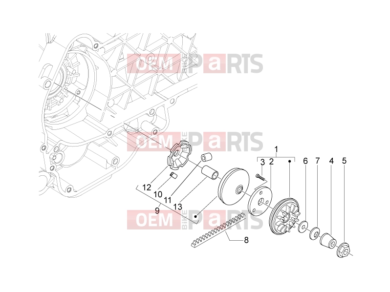 ENGINE » Variator - Derbi Variant Sport 125 2013