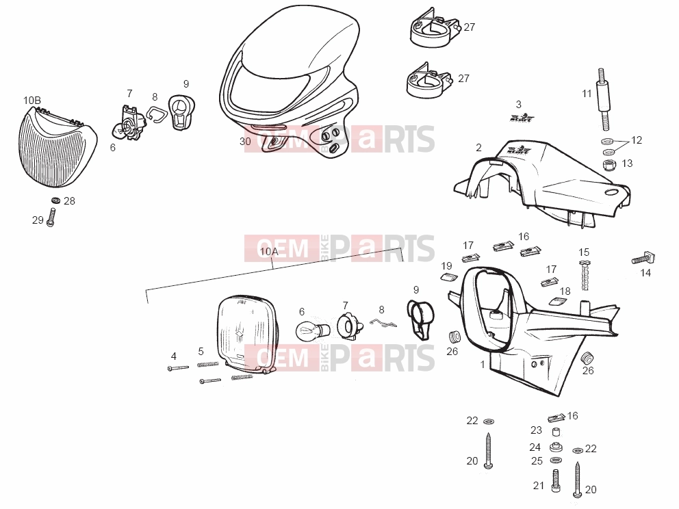 derbi Variant Start-Courier 50 Tables » Front lights