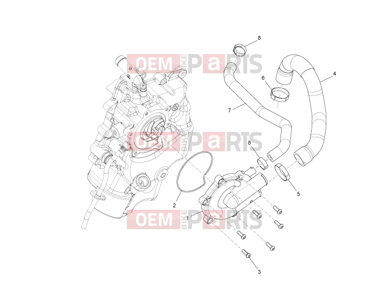 gilera 2011 Fuoco 500 Engine » Cooler pump