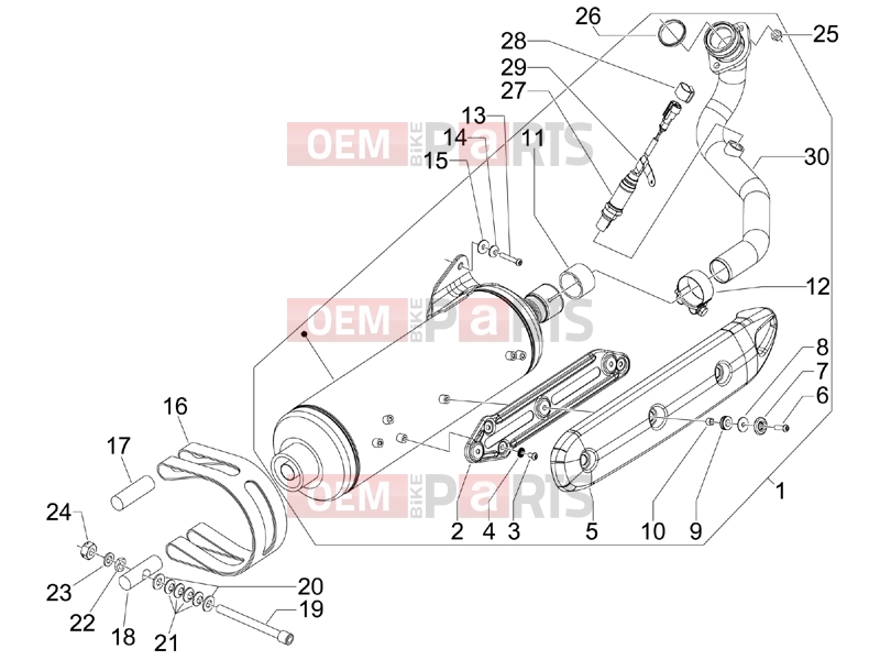 gilera 2012 Fuoco 500 Engine » Silencer