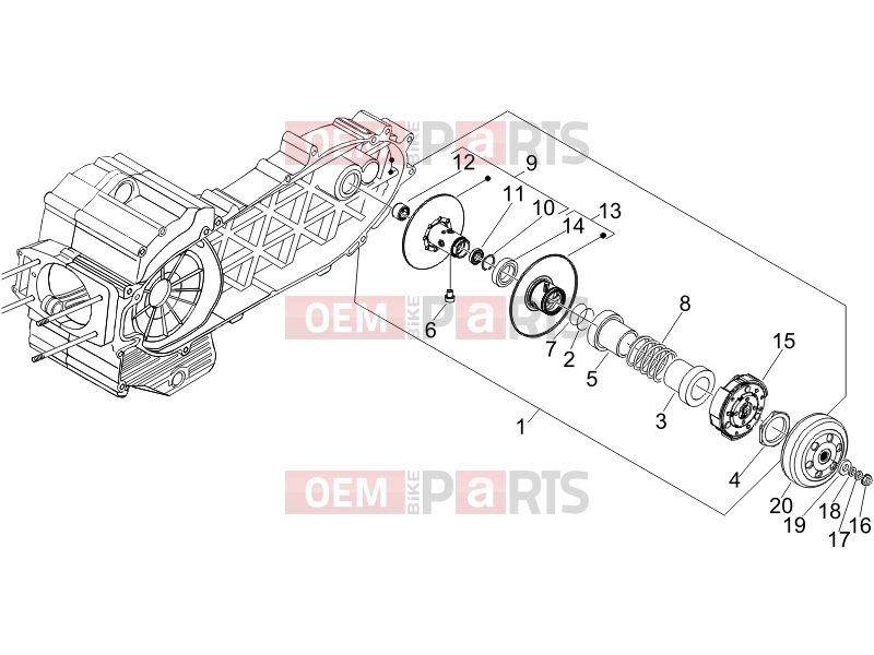 gilera 2013 Fuoco 500 Engine » Driven pulley