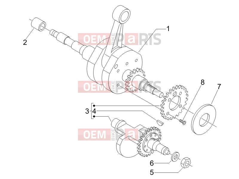 gilera 2014 Fuoco 500 Engine » Crankshaft