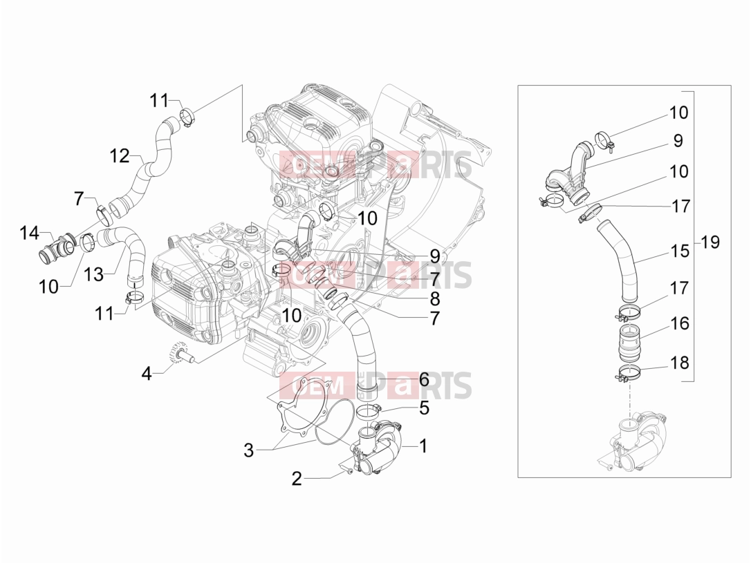 gilera 2009 GP 800 Engine » Cooler pump