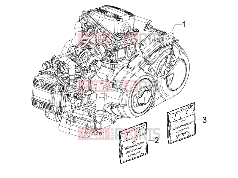 gilera 2009 GP 800 Engine » Engine, assembly