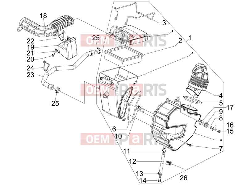 gilera 2009 GP 800 Centenario Engine » Air filter