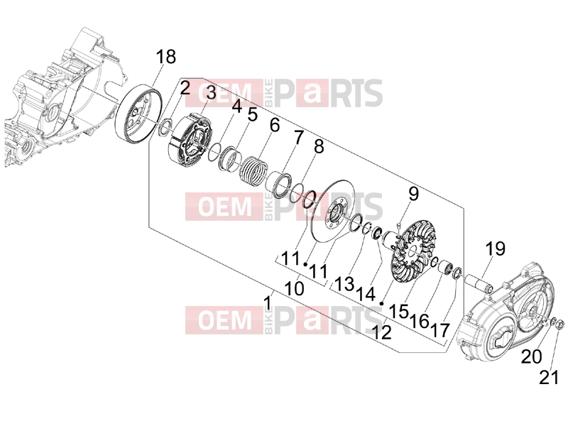 gilera 2009 GP 800 Centenario Engine » Driven pulley