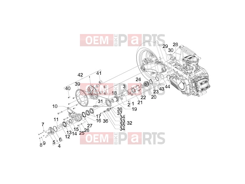 gilera 2009 GP 800 Centenario Engine » Transmission assembly
