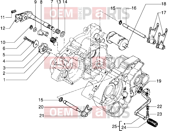 gilera H@k Engine » Selector drum